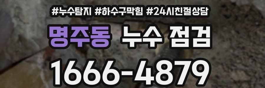명주동 누수 점검