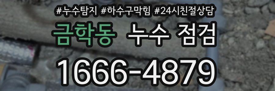 금학동 누수 점검