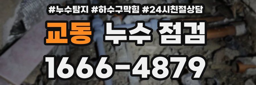 교동 누수 점검