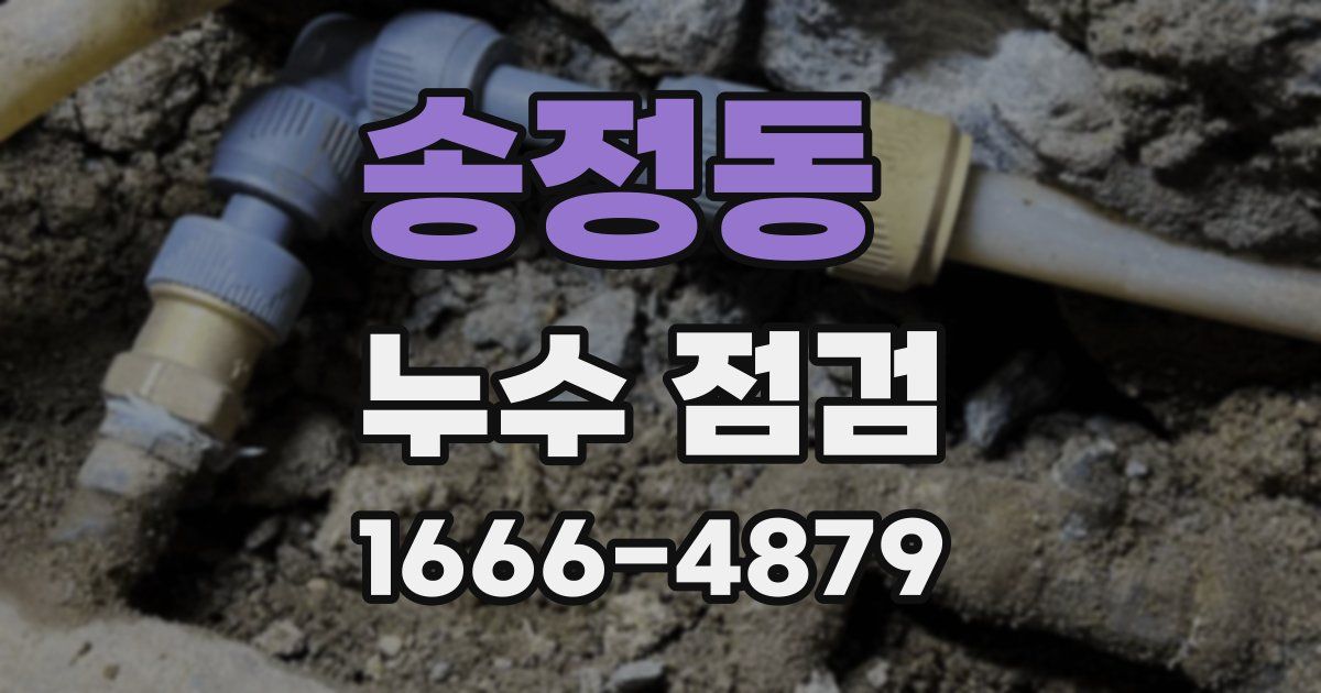 송정동 누수 점검