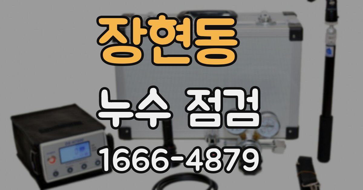장현동 누수 점검