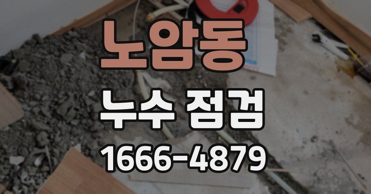 노암동 누수 점검