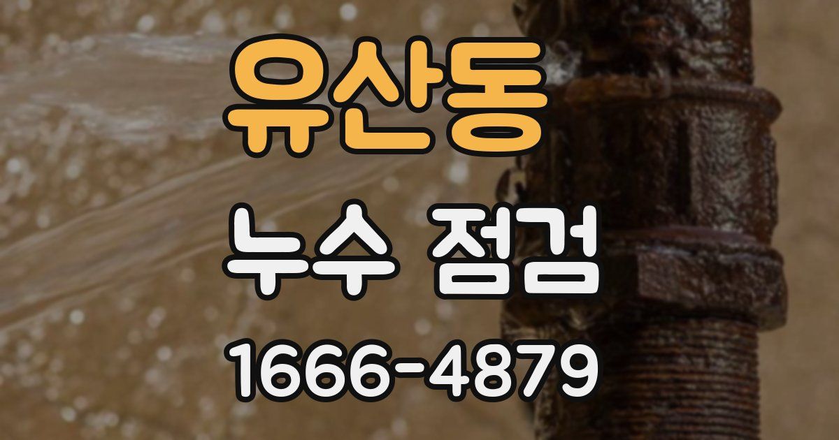 유산동 누수 점검