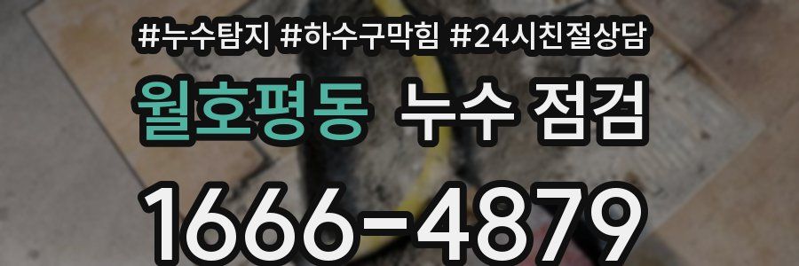 월호평동 누수 점검