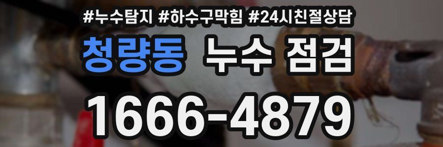 청량동 누수 점검