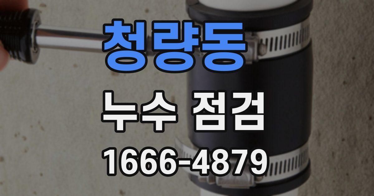 청량동 누수 점검