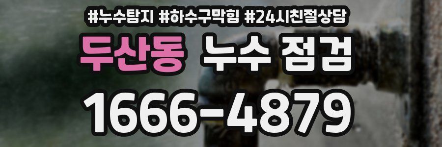 두산동 누수 점검