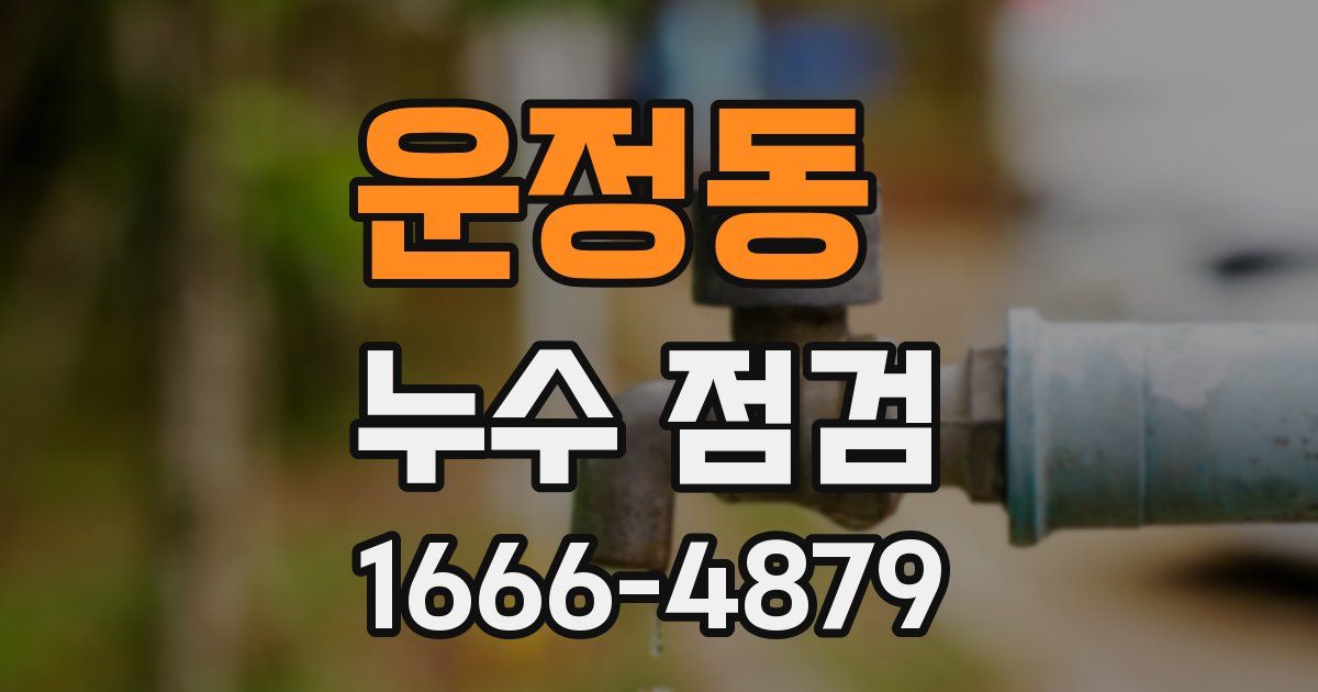운정동 누수 점검