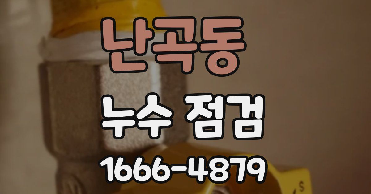 난곡동 누수 점검