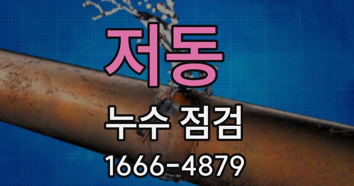 저동 누수 점검