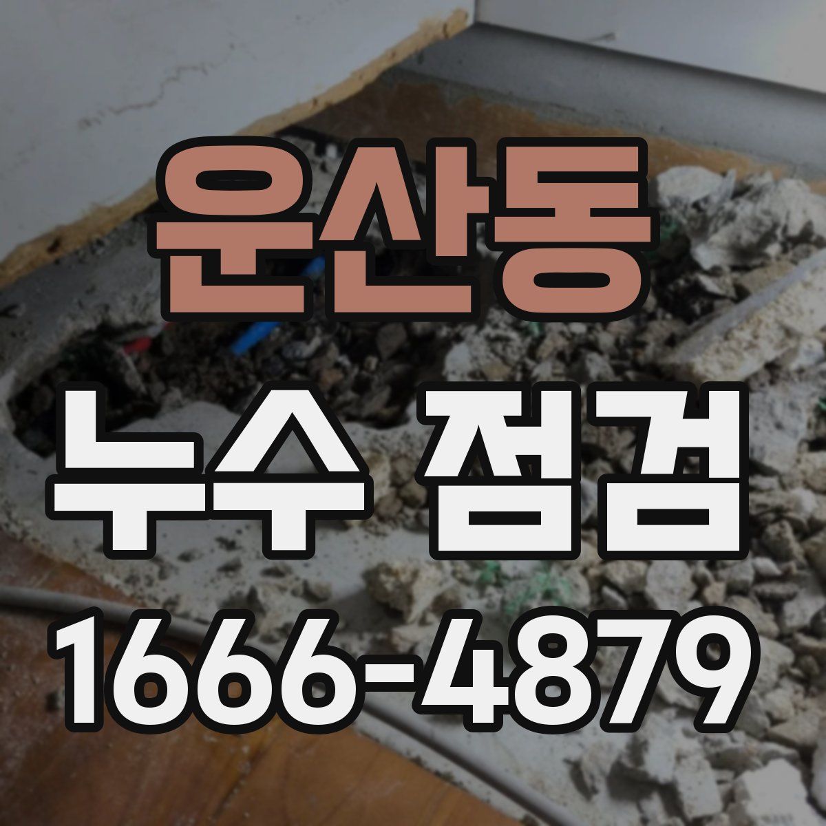 운산동 누수 점검