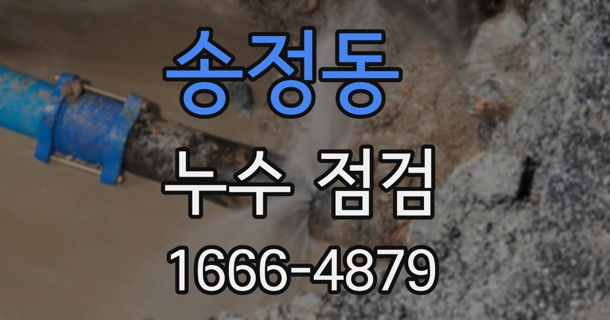 송정동 누수 점검