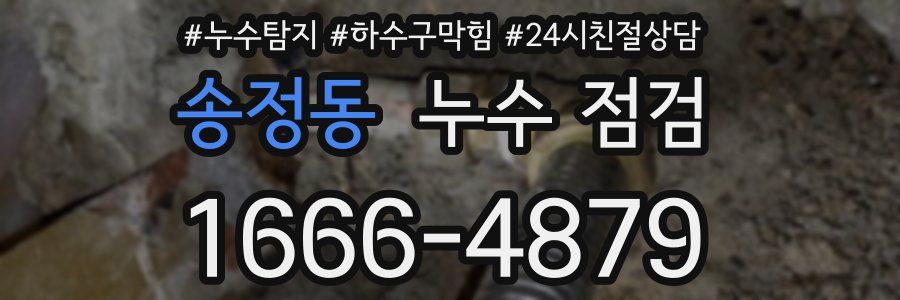 송정동 누수 점검