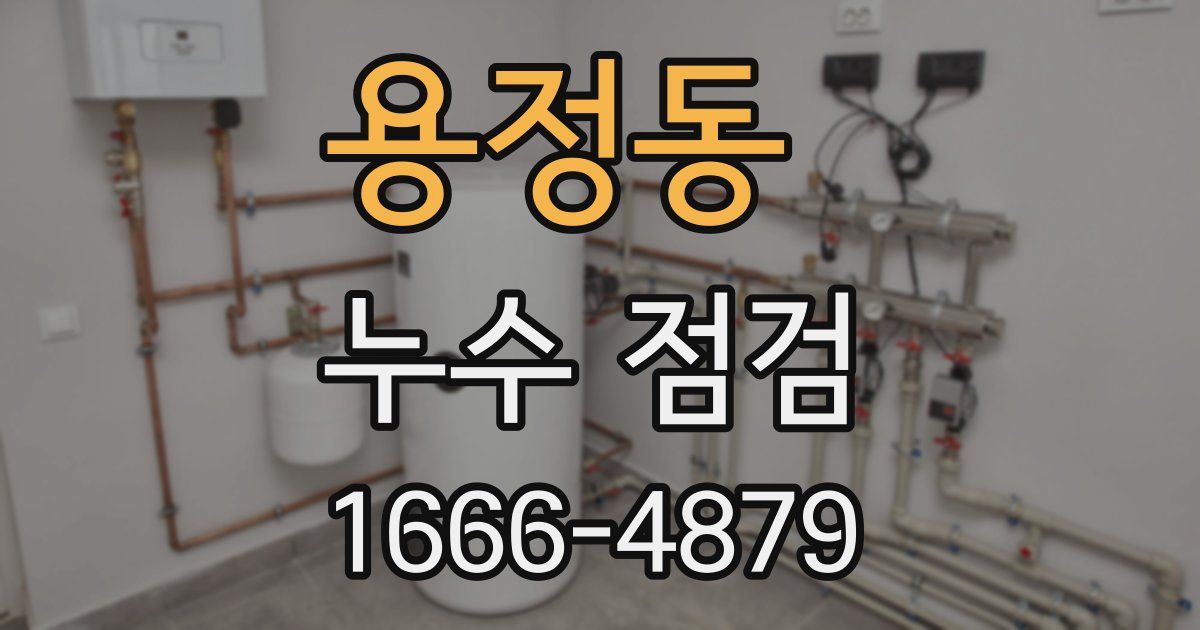 용정동 누수 점검