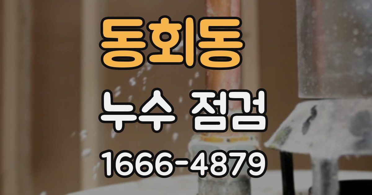 동회동 누수 점검