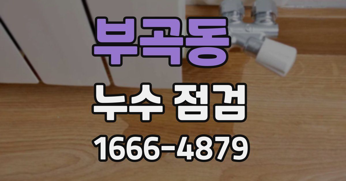 부곡동 누수 점검