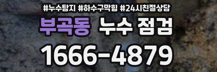 부곡동 누수 점검