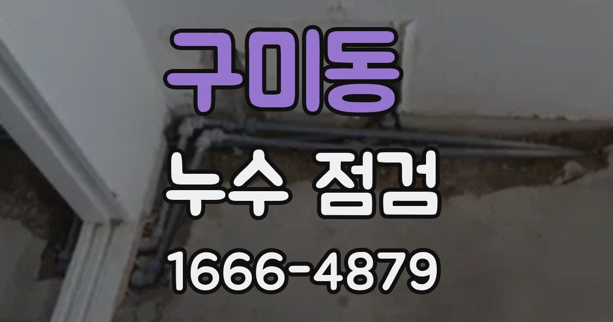 구미동 누수 점검