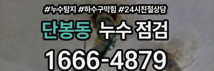 단봉동 누수 점검