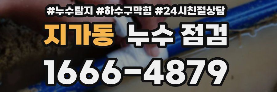 지가동 누수 점검