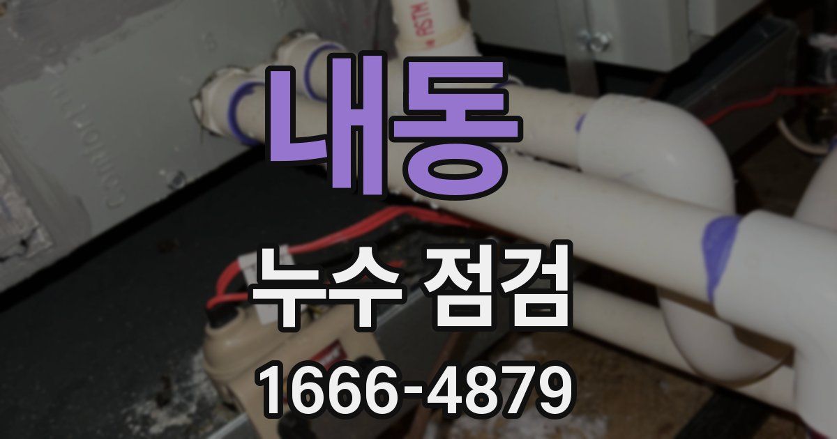 내동 누수 점검