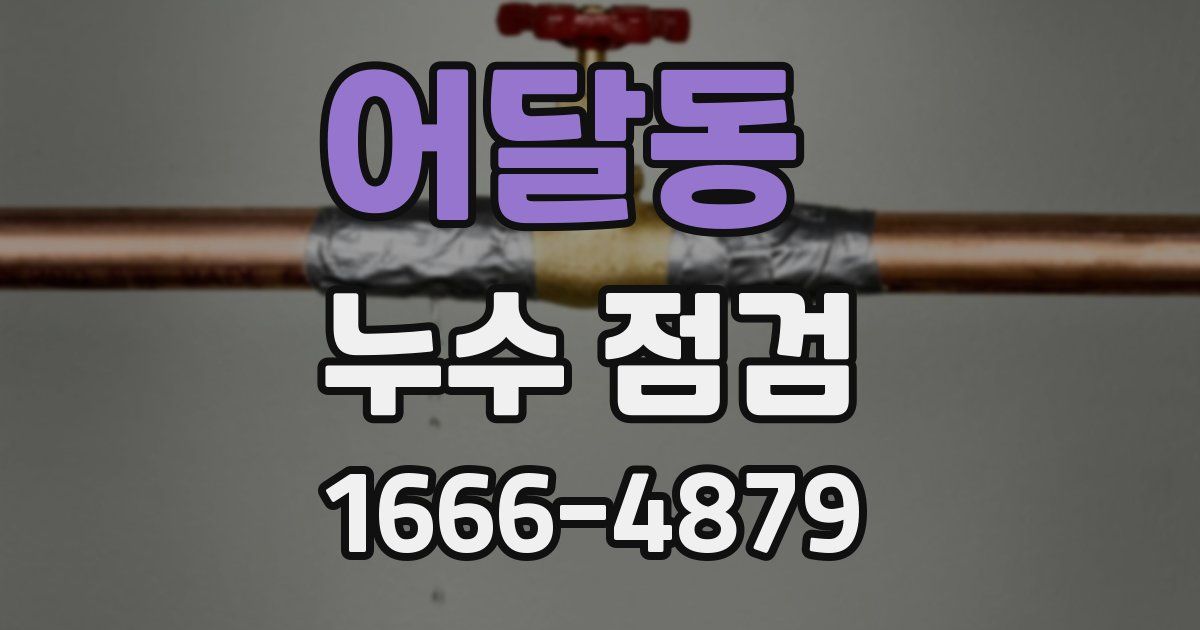 어달동 누수 점검