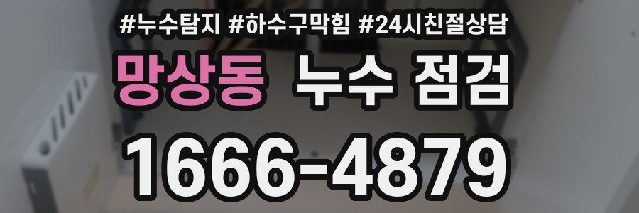 망상동 누수 점검