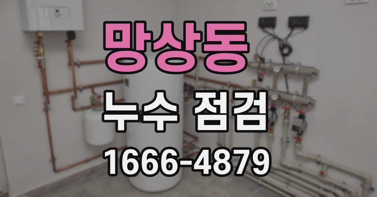 망상동 누수 점검