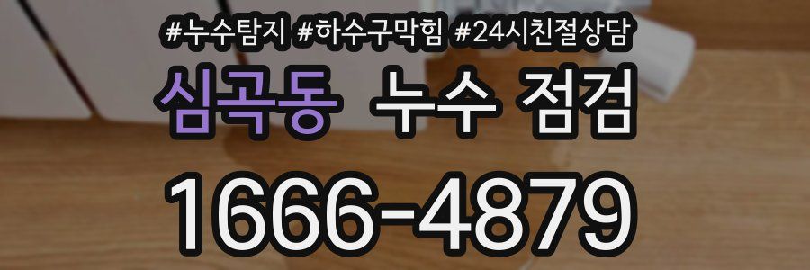 심곡동 누수 점검