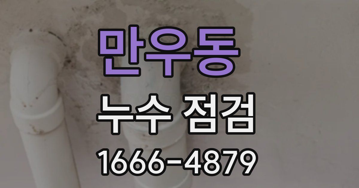 만우동 누수 점검