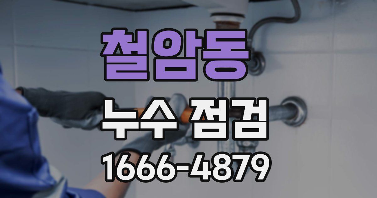 철암동 누수 점검