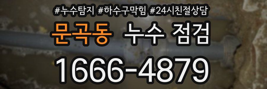 문곡동 누수 점검