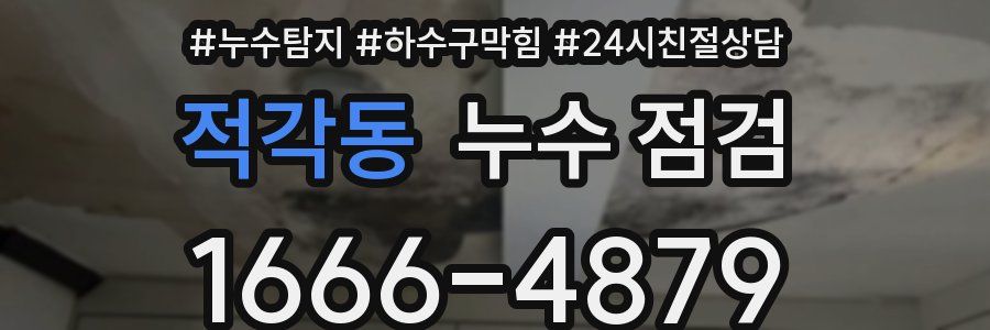 적각동 누수 점검