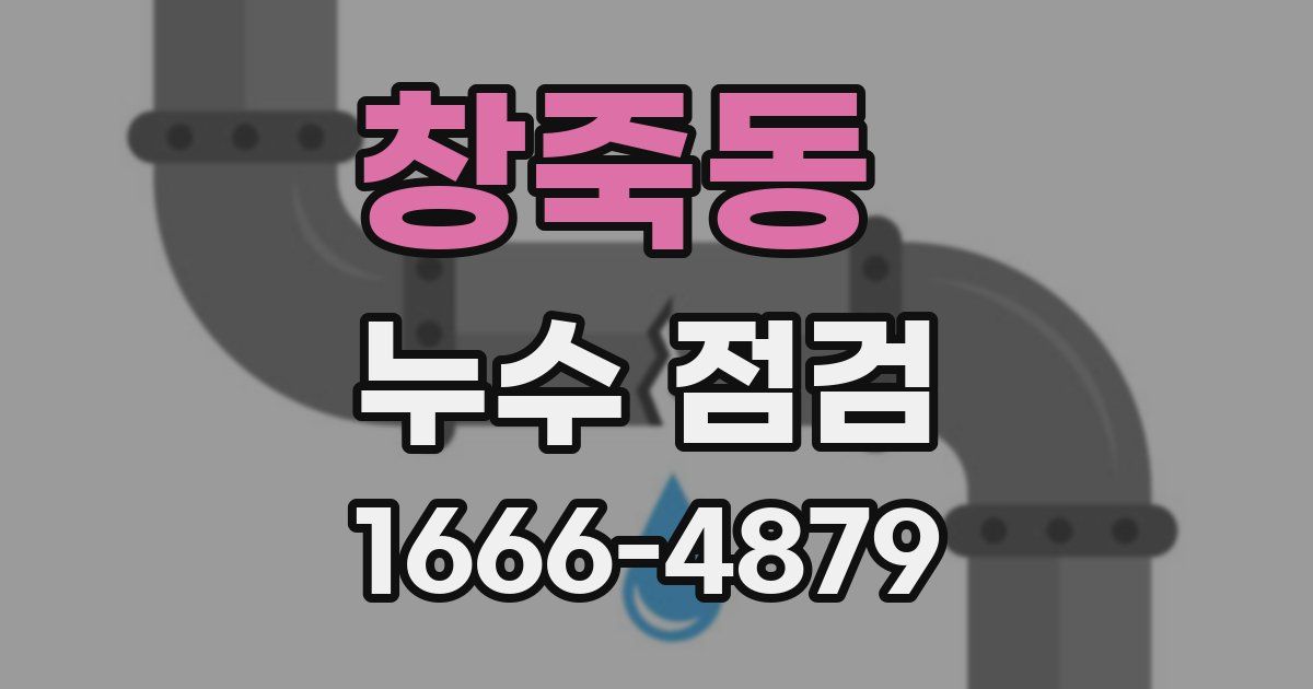 창죽동 누수 점검
