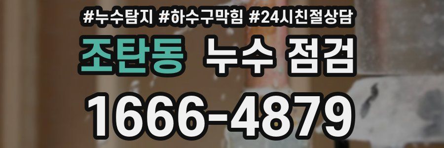 조탄동 누수 점검