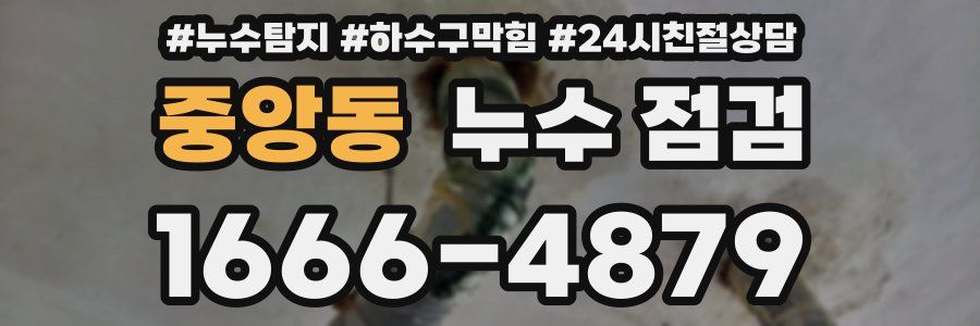 중앙동 누수 점검