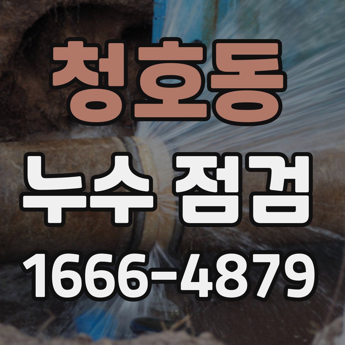 청호동 누수 점검
