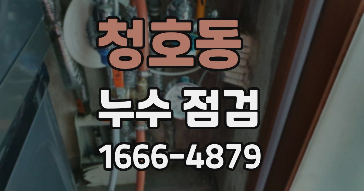 청호동 누수 점검