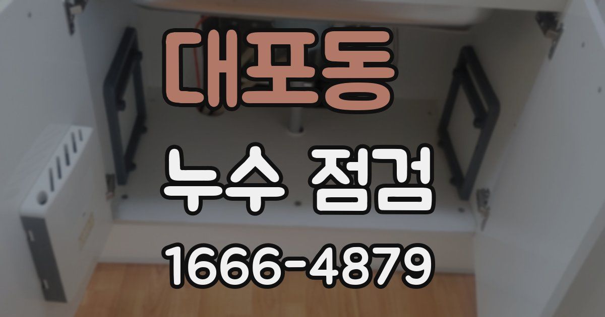 대포동 누수 점검