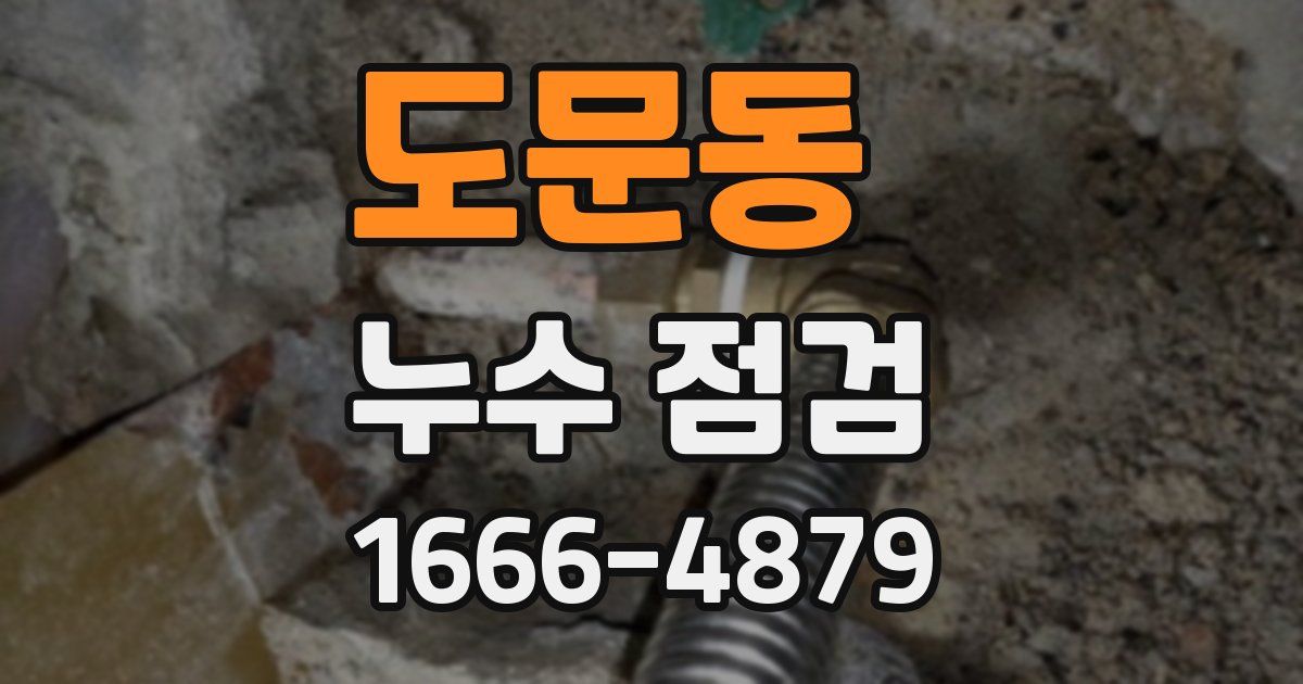 도문동 누수 점검