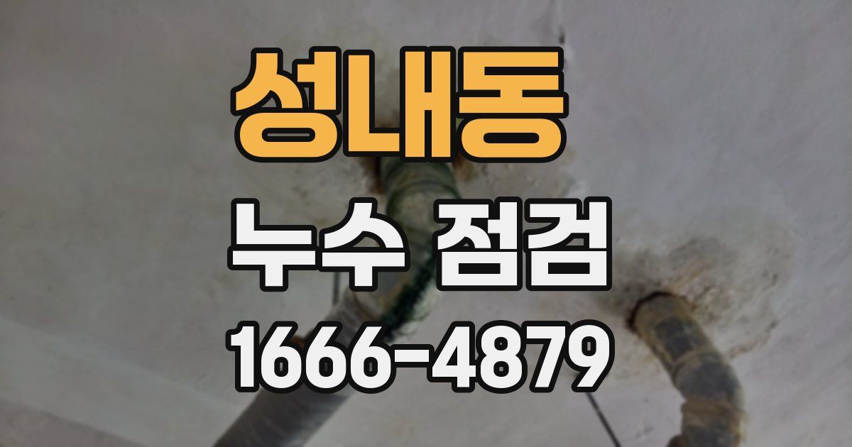 성내동 누수 점검