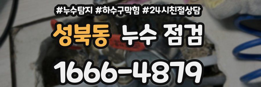 성북동 누수 점검