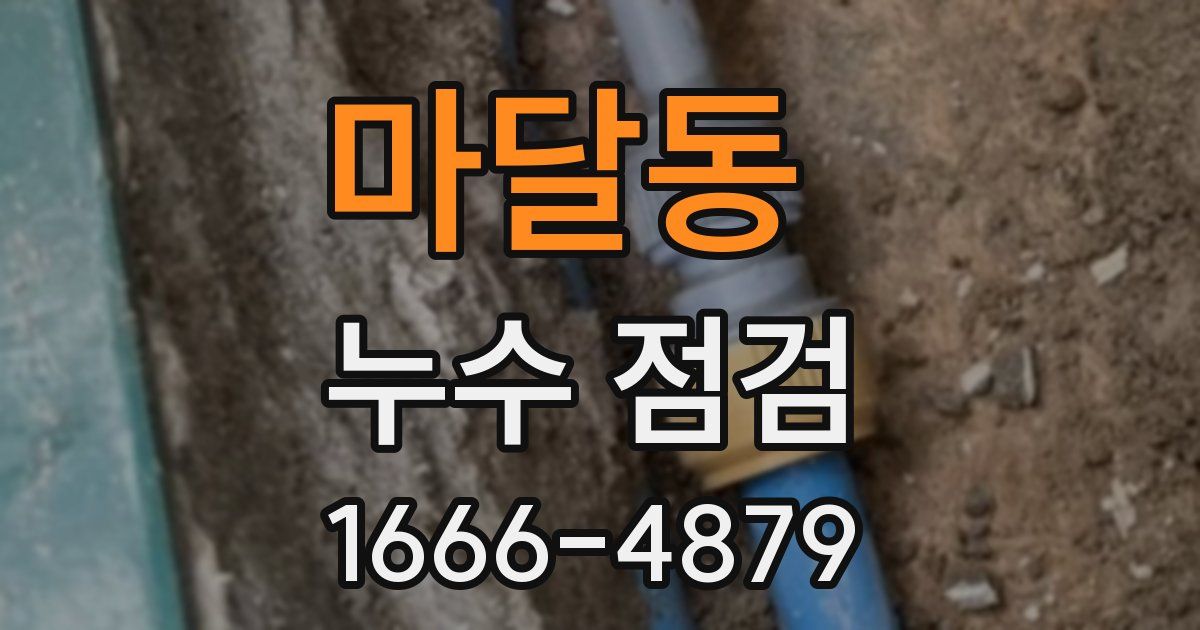 마달동 누수 점검