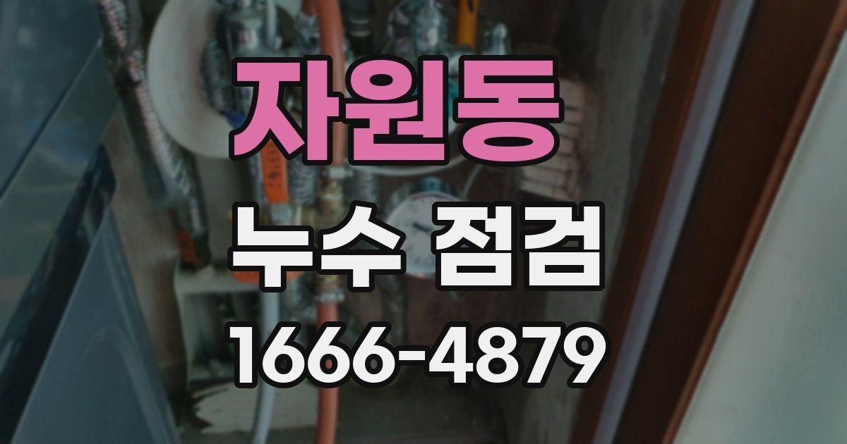 자원동 누수 점검