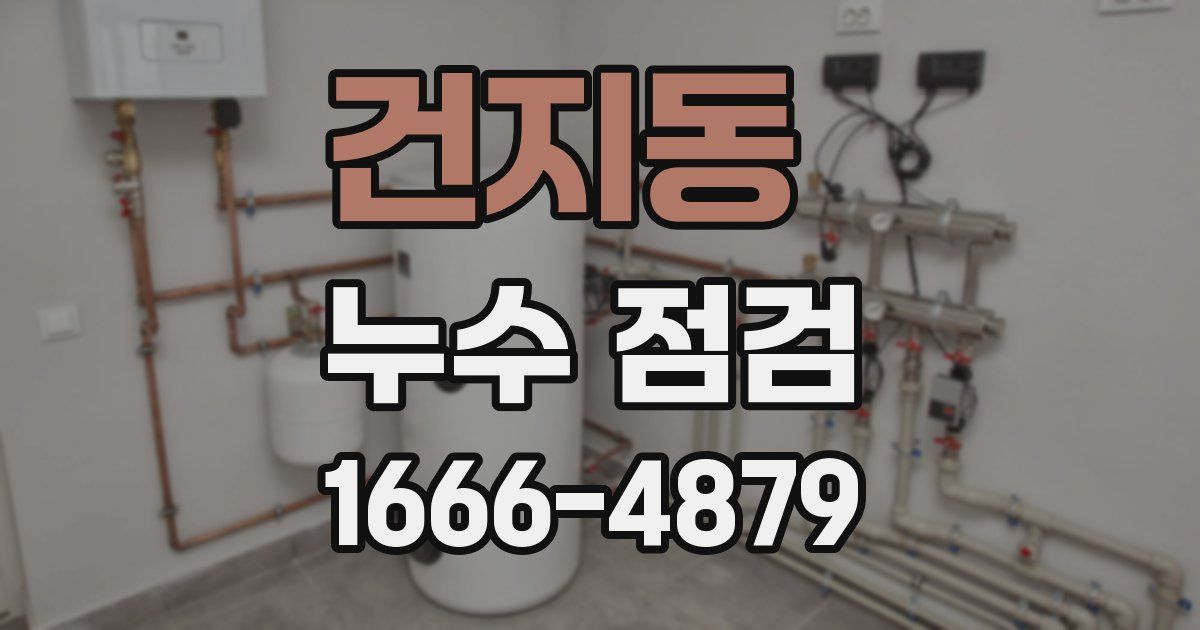건지동 누수 점검