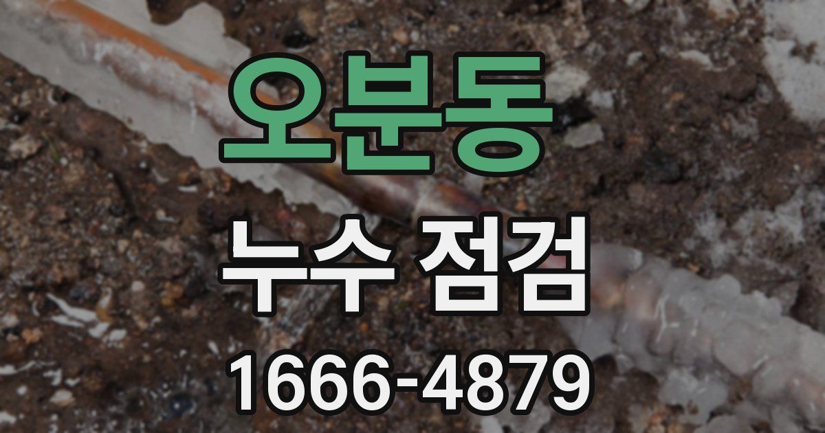 오분동 누수 점검