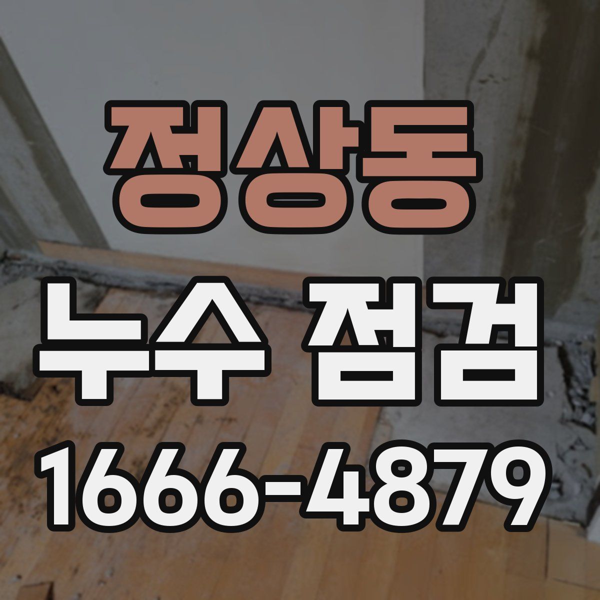 정상동 누수 점검