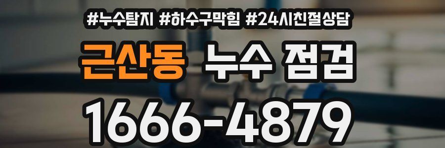 근산동 누수 점검