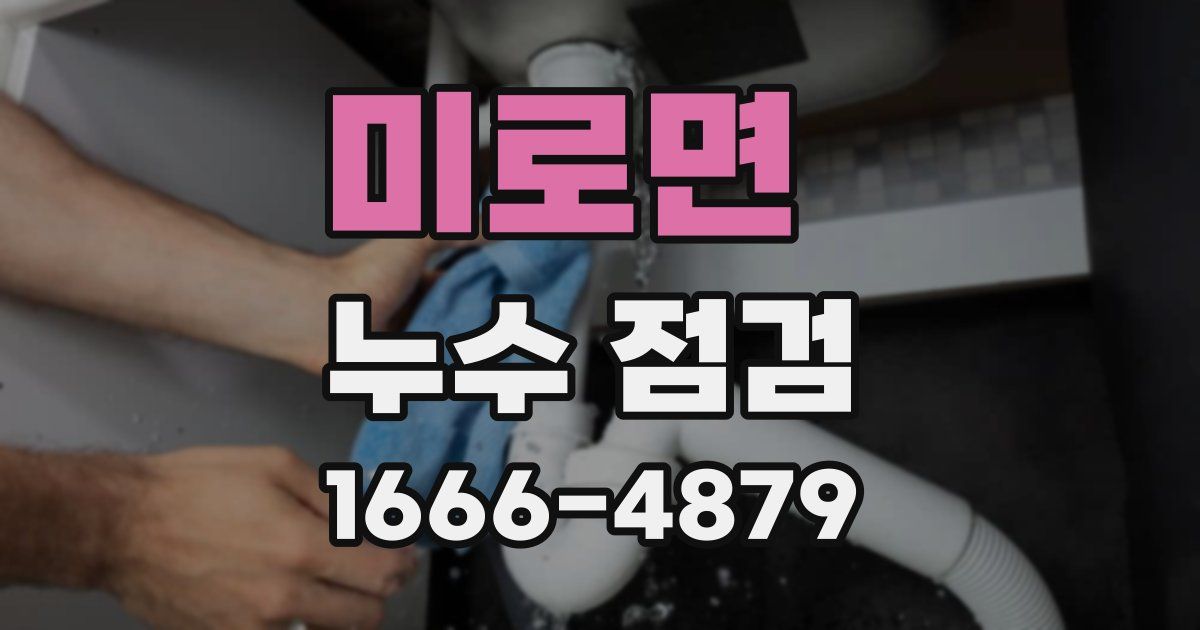미로면 누수 점검