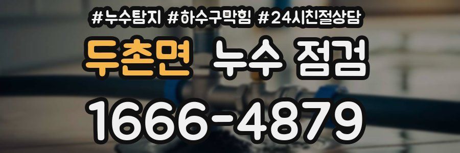 두촌면 누수 점검